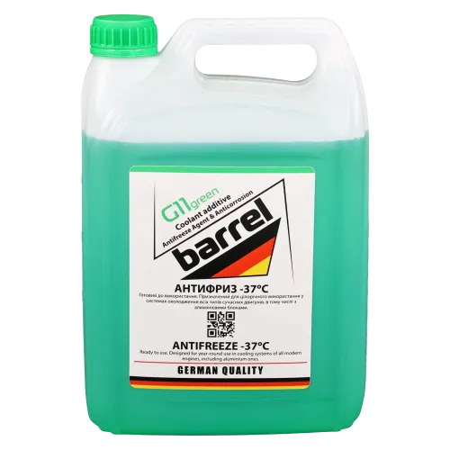 Рiдина охолоджуюча BARREL ANTIFREEZE MEG зелений G-11 Carbon (-37°С) кан.5л