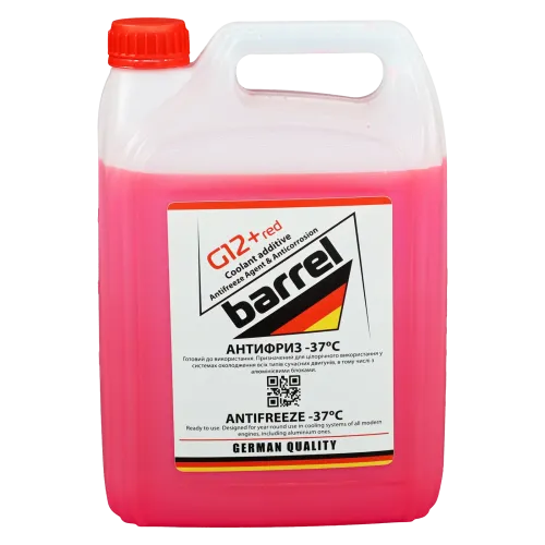 Рiдина охолоджуюча BARREL ANTIFREEZE MEG червоний G-12+ Carbon (-37°С) кан.5л