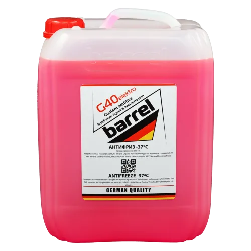 Рiдина охолоджуюча BARREL ANTIFREEZE G40 ELEKTRO червоний ( -37°С) кан.10л
