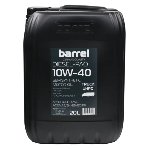 Олива моторна BARREL DIESEL-PAO TRUCK UHPD 10W40 CI-4/CH-4/SL кан.20л