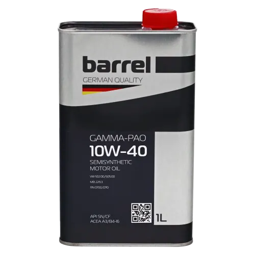 Олива моторна BARREL GAMMA-PAO 10W40 SN/CF кан.1л