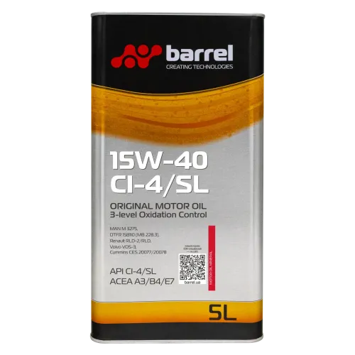 Олива моторна Barrel Original 15W-40 CI-4/SL, 5л