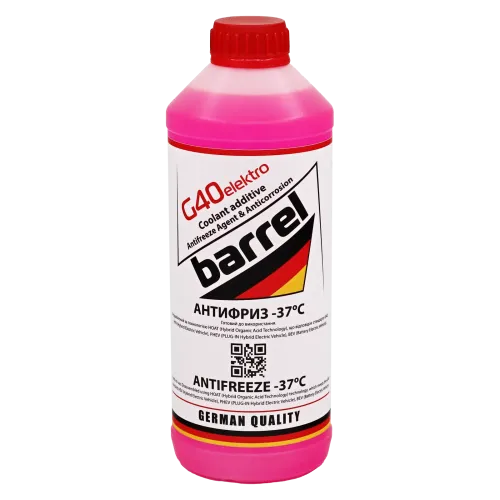 Рiдина охолоджуюча BARREL ANTIFREEZE G40 ELEKTRO червоний ( -37°С) кан.1,5л