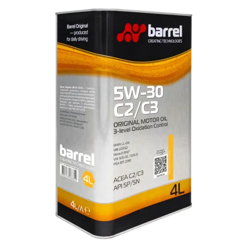 Олива моторна Barrel Original 5W-30 C2/С3, 4л