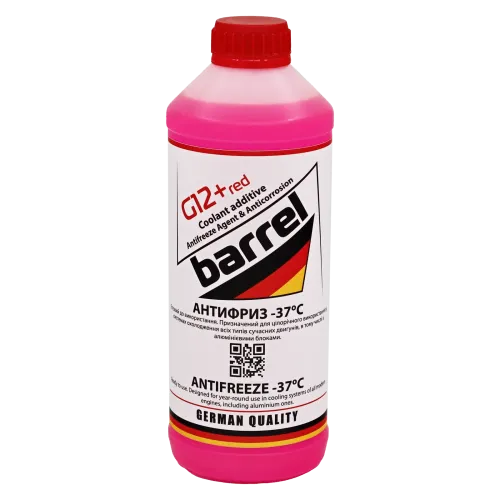 Рiдина охолоджуюча BARREL ANTIFREEZE MEG червоний G-12+ Carbon (-37°С) кан.1,5л