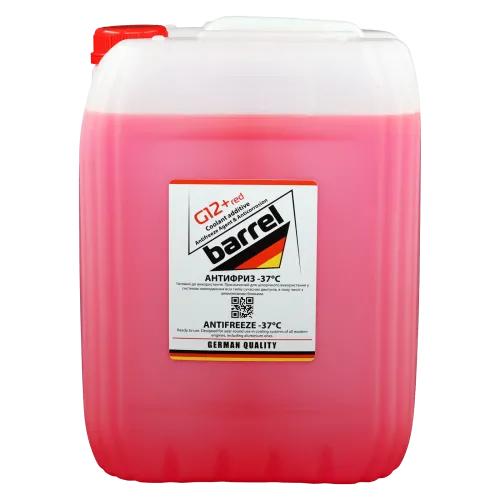 Рiдина охолоджуюча BARREL ANTIFREEZE MEG червоний G-12+ Carbon (-37°С) кан.20л