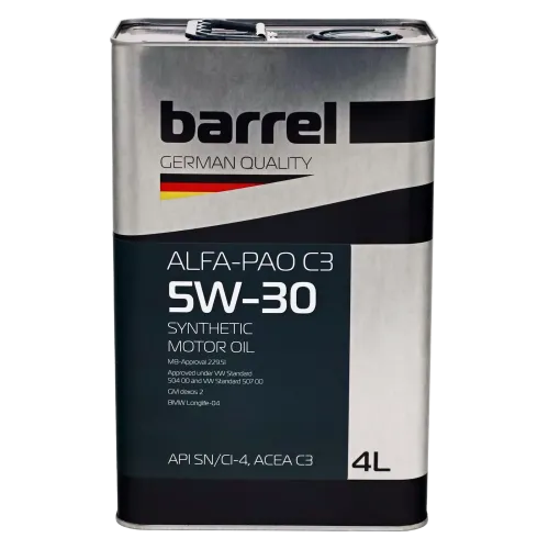 Олива моторна BARREL ALFA-PAO C3 5W30 SN/CI-4 кан.4л