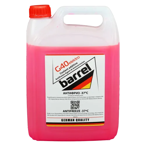 Рiдина охолоджуюча BARREL ANTIFREEZE G40 ELEKTRO червоний ( -37°С) кан.5л