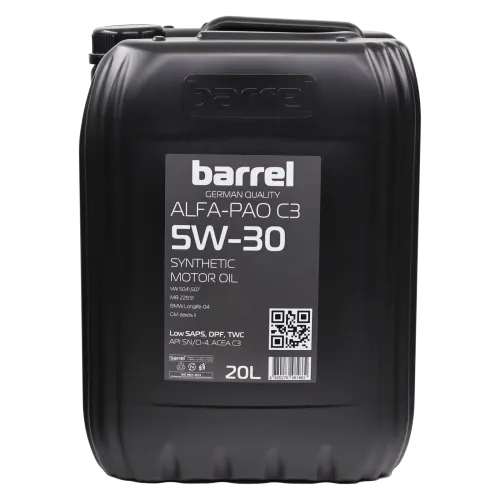Олива моторна BARREL ALFA-PAO C3 5W30 SN/CI-4 кан.20л