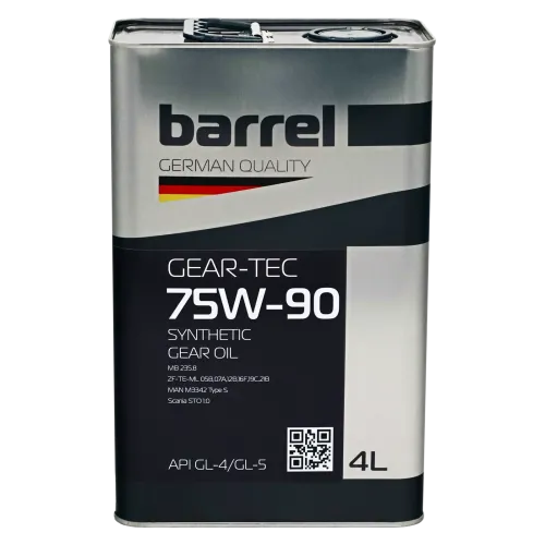 Олива трансмісійна BARREL GEAR-TEC 75W90 GL-4/GL-5 кан.4л