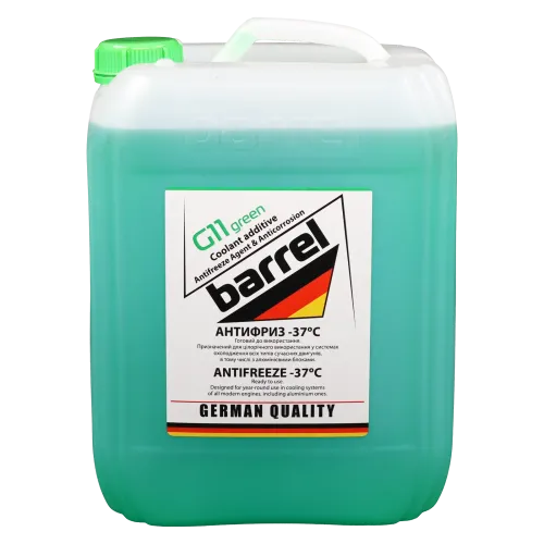 Рiдина охолоджуюча BARREL ANTIFREEZE MEG зелений G-11 Carbon (-37°С) кан.10л