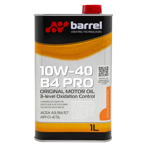 Олива моторна Barrel Original 10W-40 B4 PRO, 1л
