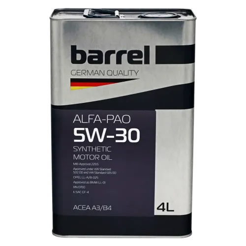Олива моторна BARREL ALFA-PAO 5W30 SN/СF кан.4л
