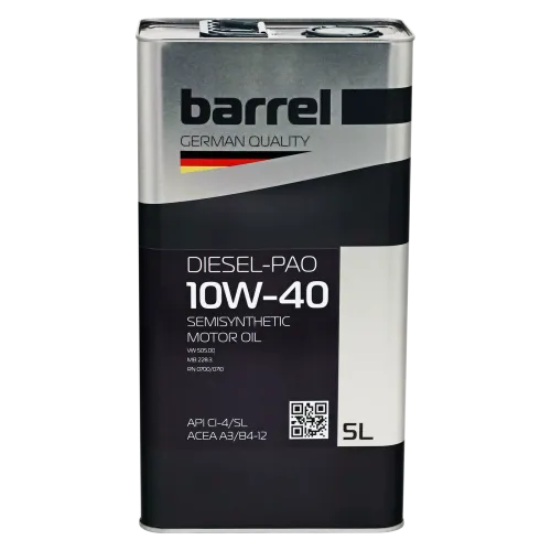 Олива моторна BARREL DIESEL-PAO 10W40 CI-4/SL кан.5л