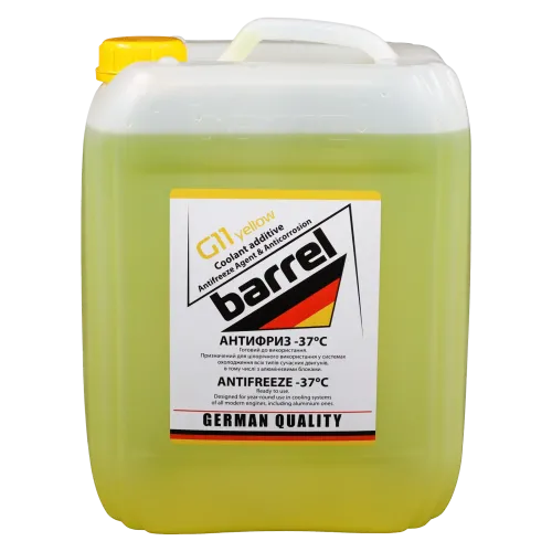 Рiдина охолоджуюча BARREL ANTIFREEZE MEG жовтий G-11 Carbon (-37°С) кан.10л
