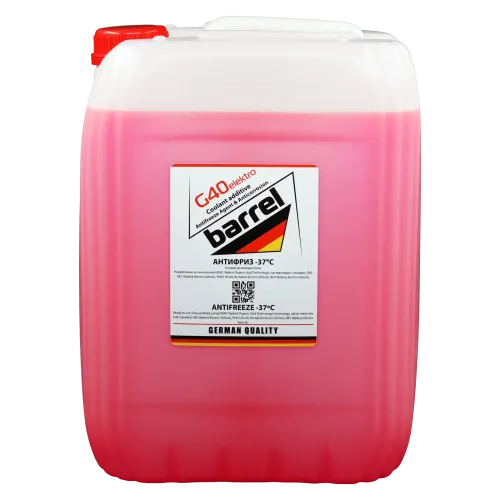Рiдина охолоджуюча BARREL ANTIFREEZE G40 ELEKTRO червоний ( -37°С) кан.20л