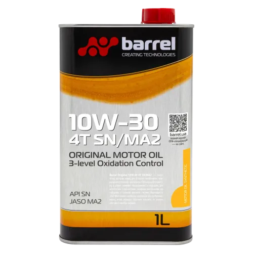 Олива моторна Barrel Original 10W-30 4T SN/MA2, 1л