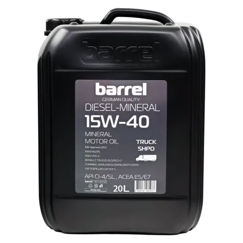 Олива моторна BARREL DIESEL-MINERAL TRUCK 15W40 CI-4/SL SHPD кан.20л