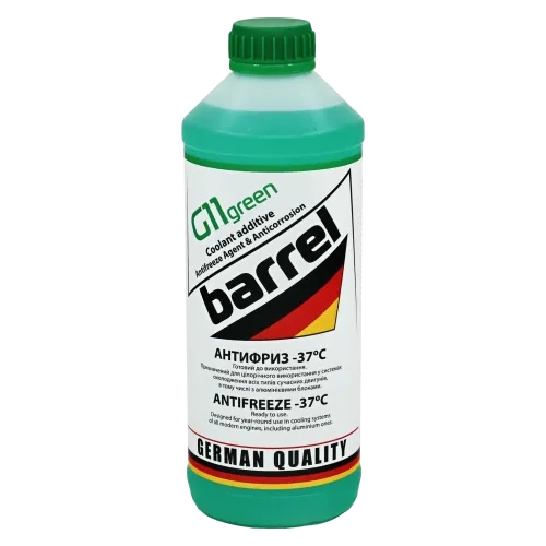 Рiдина охолоджуюча BARREL ANTIFREEZE MEG зелений G-11 Carbon (-37°С) кан.1,5л