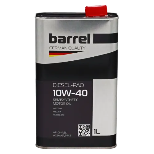 Олива моторна BARREL DIESEL-PAO 10W40 CI-4/SL кан.1л